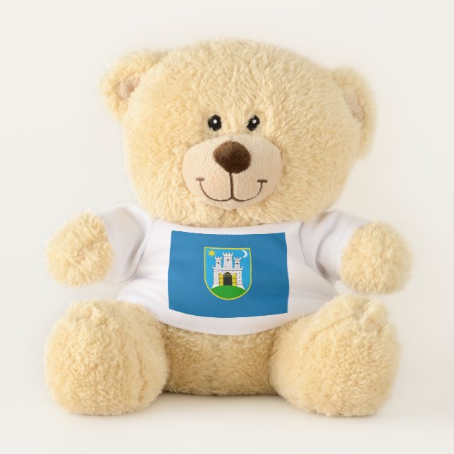 Flag of Zagreb, Croatia Teddy Bear (Front)