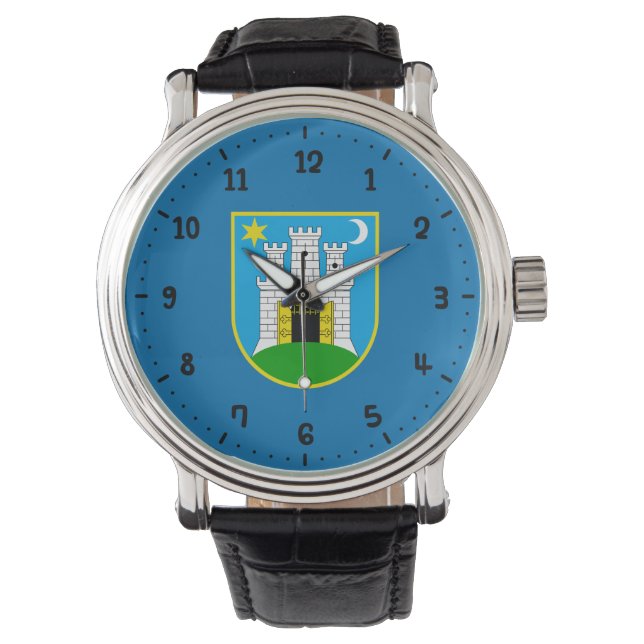 Flag of Zagreb, Croatia Watch (Front)
