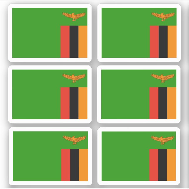 Flag of Zambia - a collection Sticker (Front)