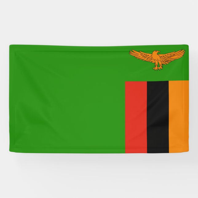 Flag of Zambia Banner (Horizontal)