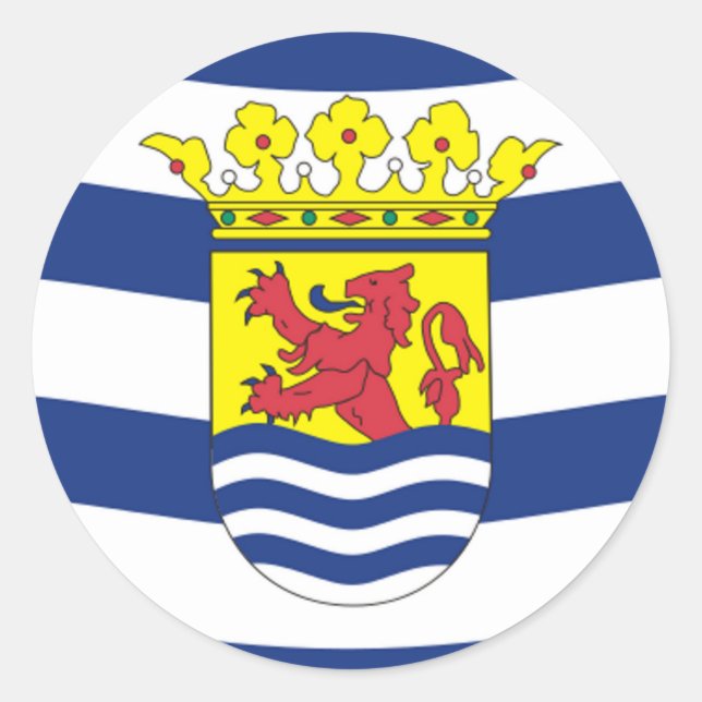 Flag of Zeeland Classic Round Sticker (Front)