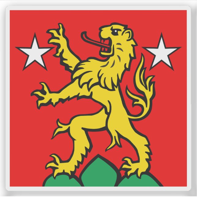 Flag of Zermatt, Switzerland Sticker (Front)