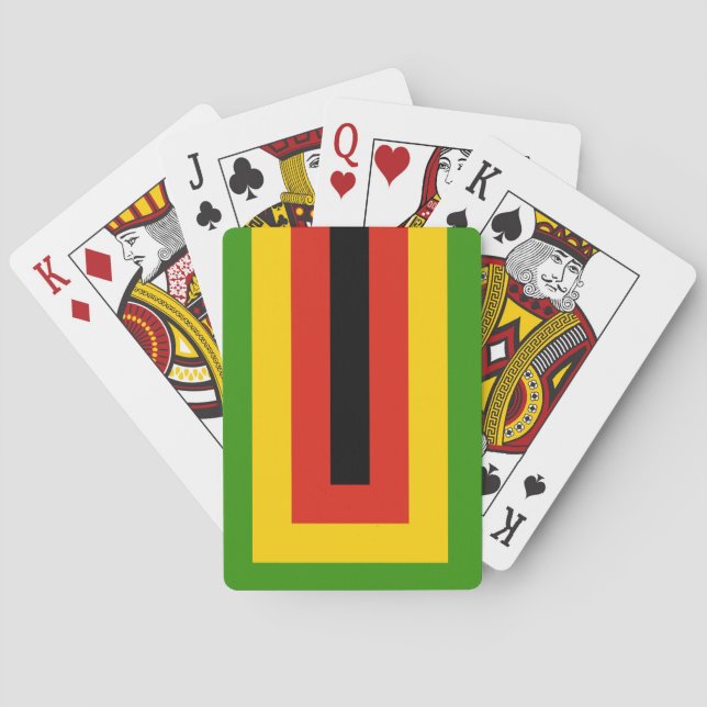 Flag of Zimbabwe African National Union Poker Cards (Back)