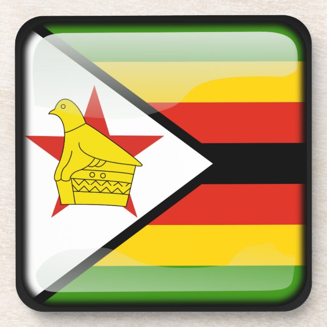 Flag of Zimbabwe Drink Coaster (Front)