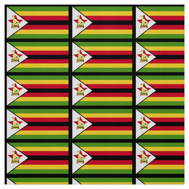 Flag of Zimbabwe Fabric Zazzle