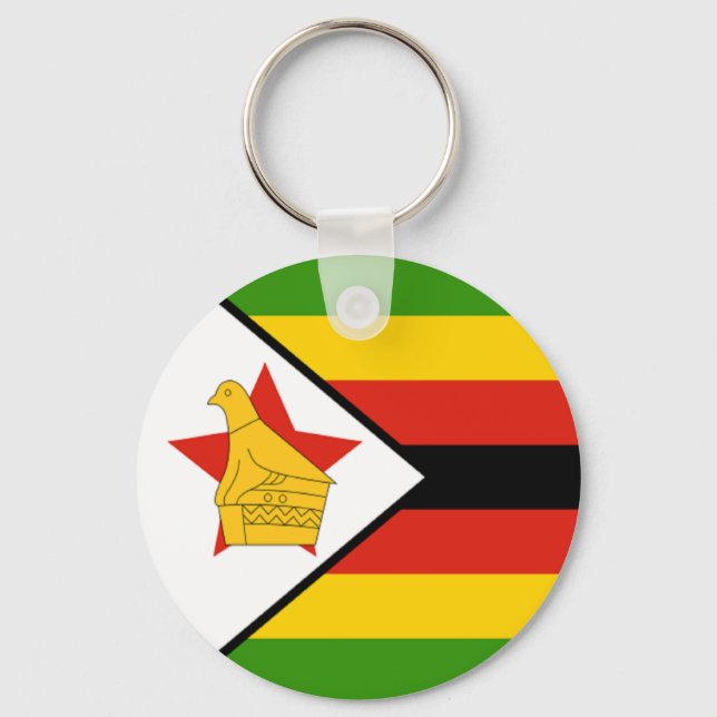 Flag of Zimbabwe Keychain (Front)