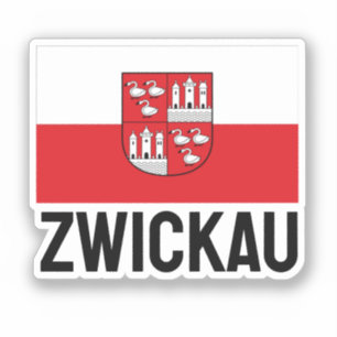 Flag of Zwickau, Germany Sticker