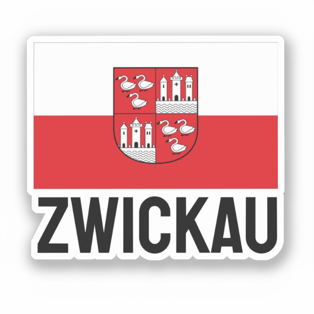 Flag of Zwickau, Germany Sticker (Front)