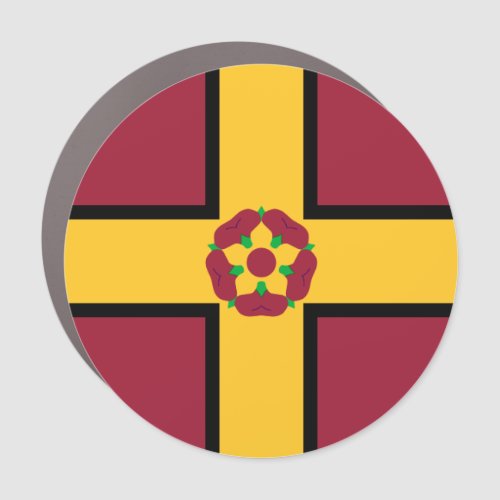 Flag on Northamptonshire Car Magnet