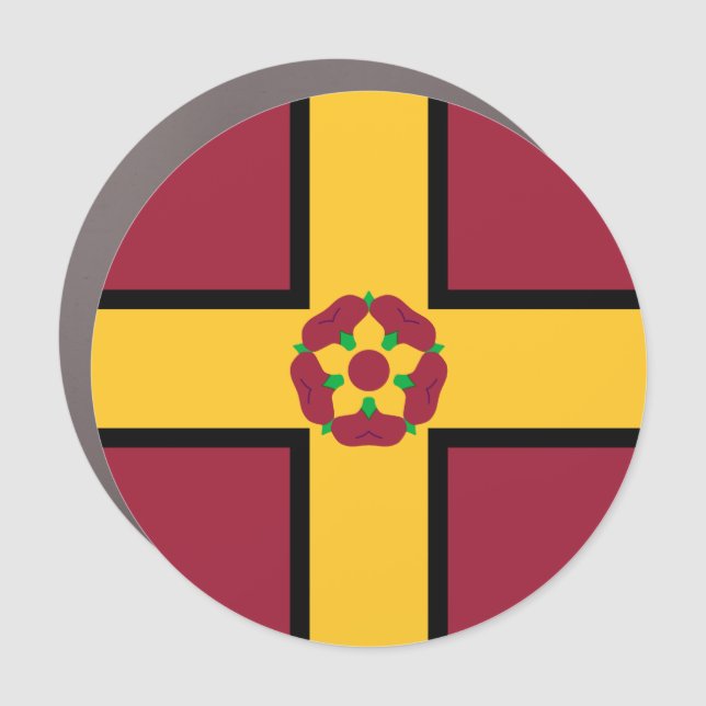 Flag on Northamptonshire Car Magnet (Front)