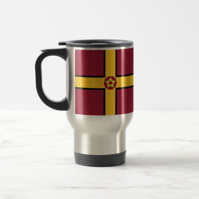 Flag on Northamptonshire Travel Mug (Left)