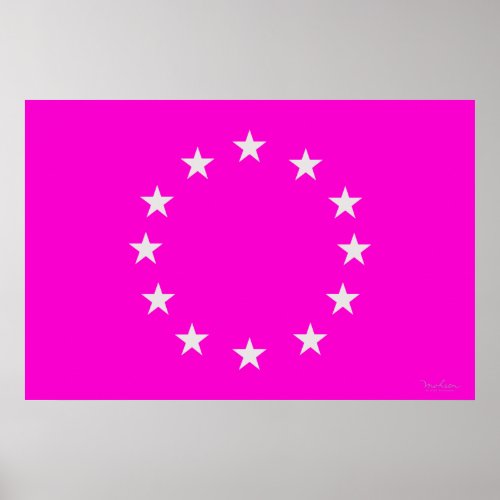 Flag Optical Illusion _ EU Poster