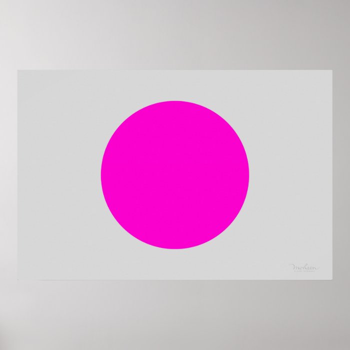 Flag Optical Illusion   Japan Poster