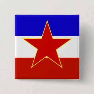 Flag or Yugoslavia Button