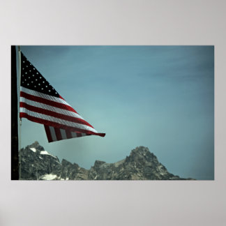 Flag Over Teton Print