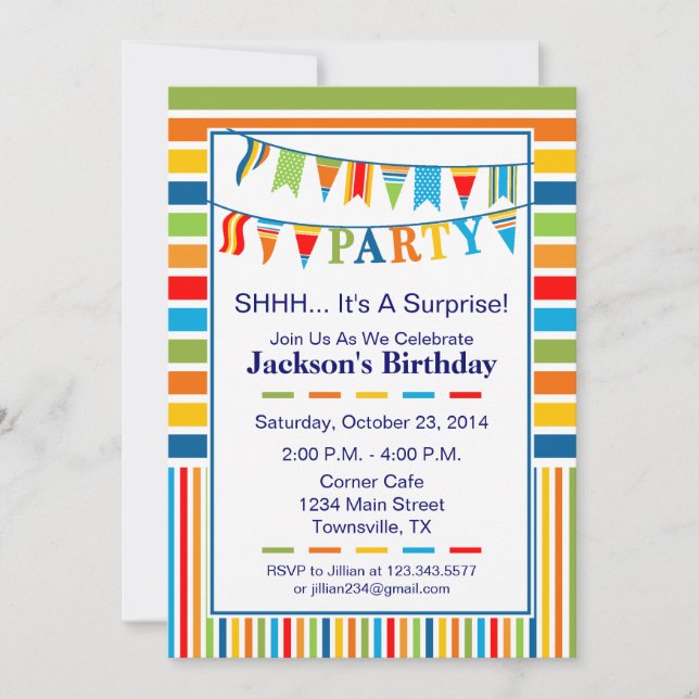 Flag Party Invitation (Front)