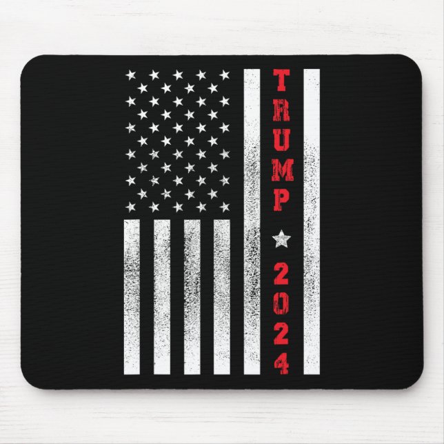 Flag Patriotic 4th Of July Trump 2024  Mouse Pad (Front)