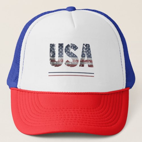  Flag Patriotic AP16  Grunge American Baseball Trucker Hat