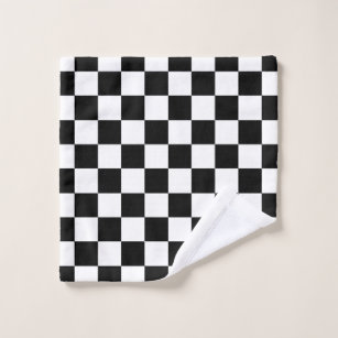Flag pattern. Checkered flag. Drop board Wash Cloth