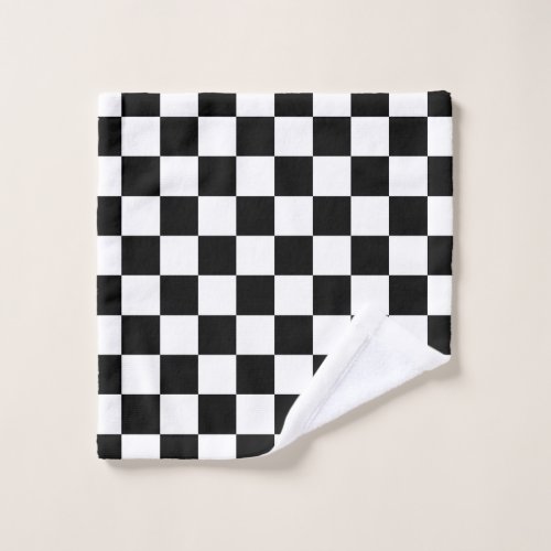 Flag pattern Checkered flag Drop board Wash Cloth