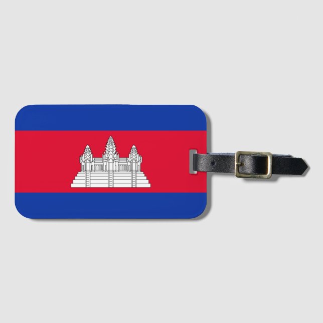 Flag pattern of Cambodia Luggage Tag (Front Horizontal)