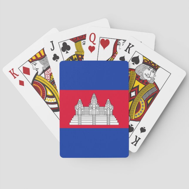 Flag pattern of Cambodia Poker Cards (Back)