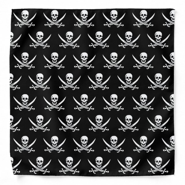 Flag Pirate Jolly Roger pattern Bandana (Front)