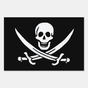 Flag Pirate Jolly Roger Sign
