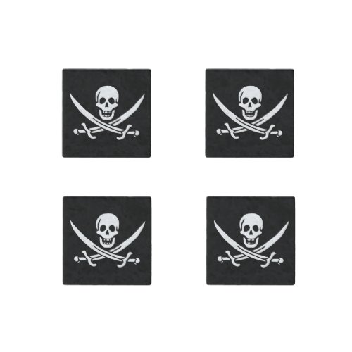 Flag Pirate Jolly Roger Stone Magnet