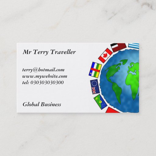 Customizable Flag Planet, Business Cards