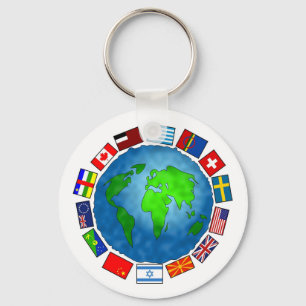 Flag Planet Keychain
