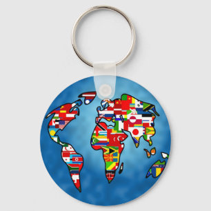 Flag Planet Keychain