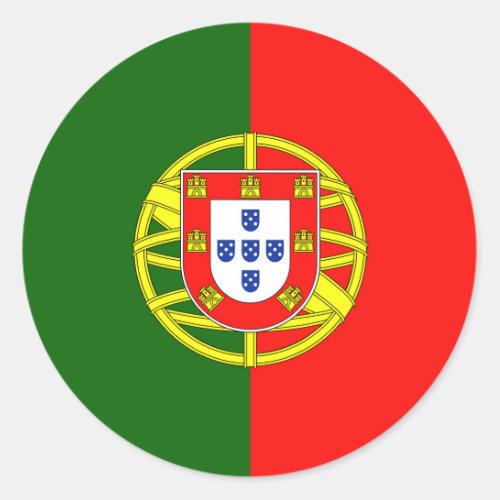 Flag Portugal Classic Round Sticker