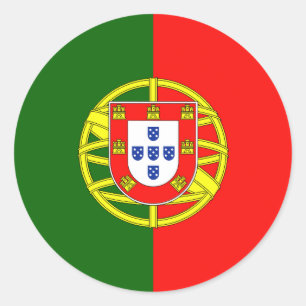 Flag Portugal Classic Round Sticker
