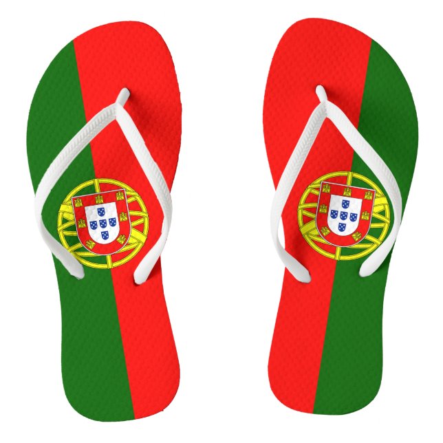 Flag Portugal Flip Flops (Footbed)