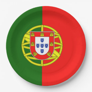 Flag Portugal Paper Plates