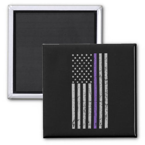 Flag Purple Strip Memories Problem Heimer  Magnet