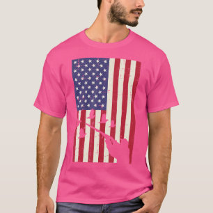 Flag Quail Pheasant Hunting Vintage Upland Hunt Pa T-Shirt
