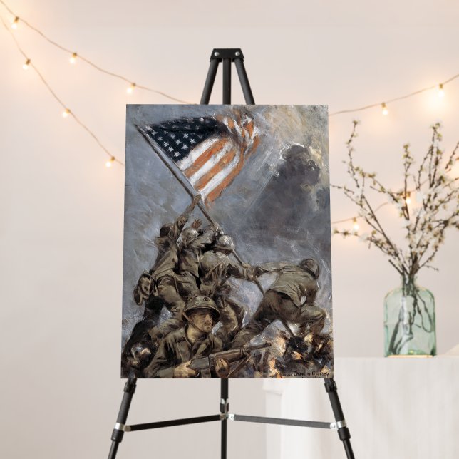 Flag-raising on Mount Suribachi, Iwo Jima,  1945 Foam Board (In Situ (Stand))