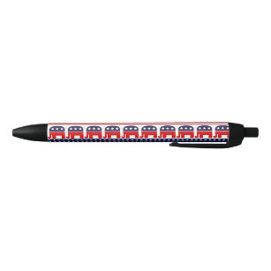 Flag republicans USA President elections red blue Black Ink Pen