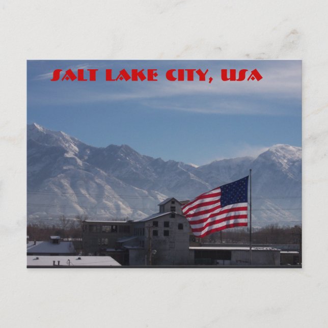 flag, Salt Lake City, USA Postcard (Front)