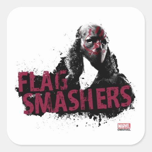 Flag Smashers Graphic Square Sticker