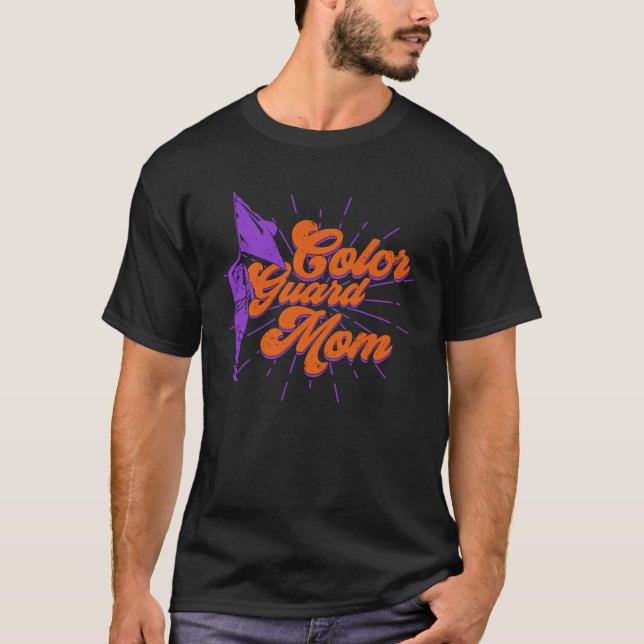 Flag Spinning Color Guard Mom T-Shirt (Front)