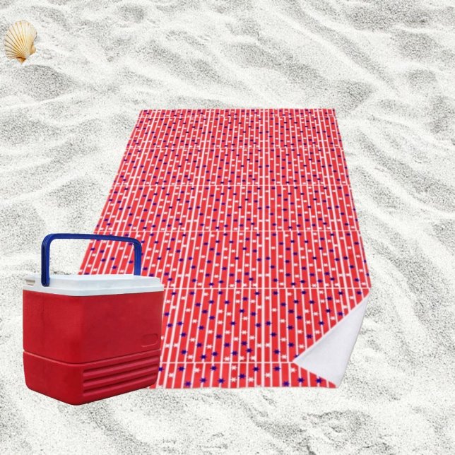 Flag Stars  Beach Towel (Enjoy July 4th  summer outings, with your Flag Stripes Beach Towel!)
