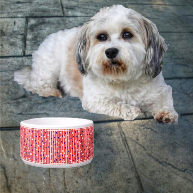 Flag Stars  Bowl (Your pet is definitely an American, with the Flag Stripes Pet Bowl!)