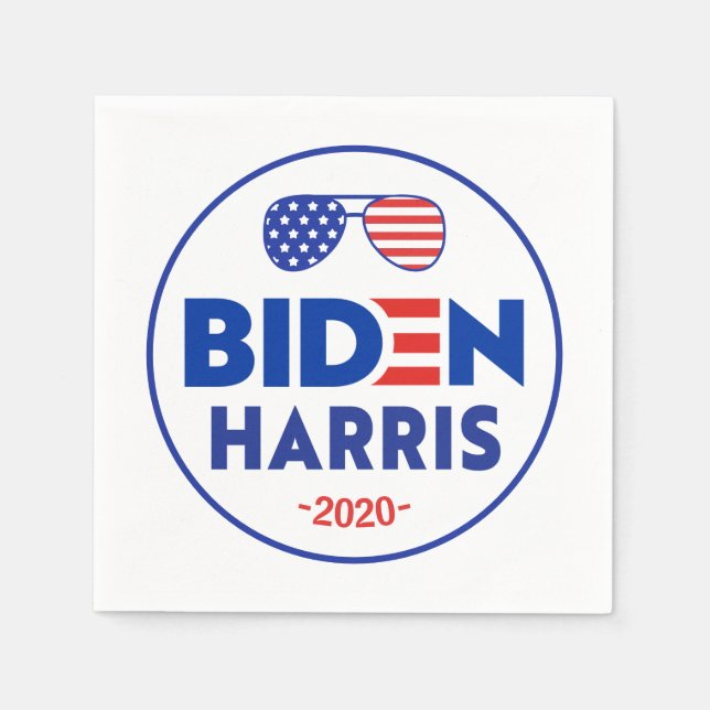 Flag Sunglasses Joe Biden 2020 President Election Napkins (Front)