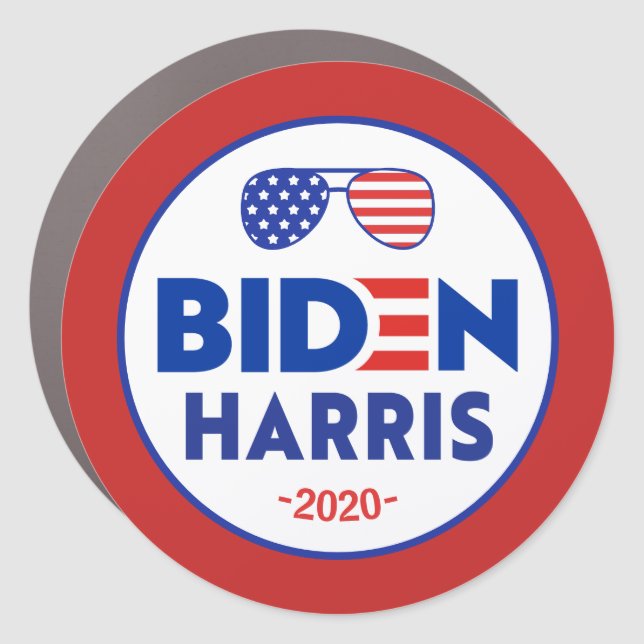 FLAG SUNGLASSES JOE BIDEN KAMALA HARRIS 2020 CAR MAGNET (Front)