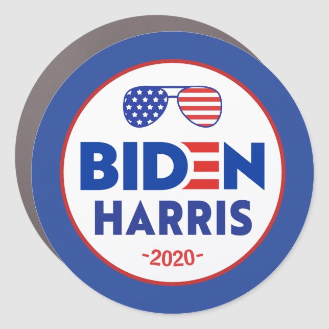 FLAG SUNGLASSES JOE BIDEN KAMALA HARRIS 2020 CAR MAGNET (Front)