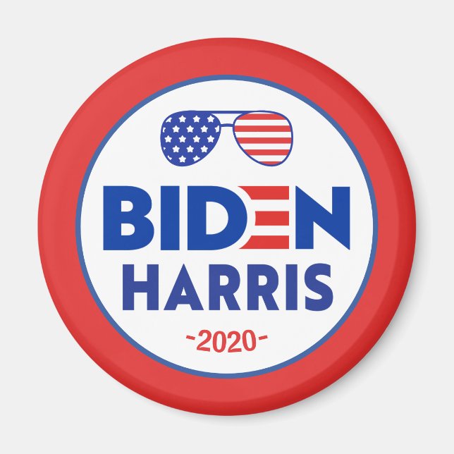 Flag Sunglasses Joe Biden Kamala Harris President Magnet (Front)