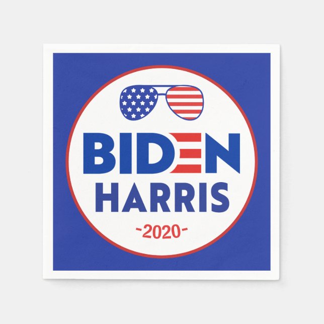 Flag Sunglasses President Joe Biden VOTE 2020 Napkins (Front)